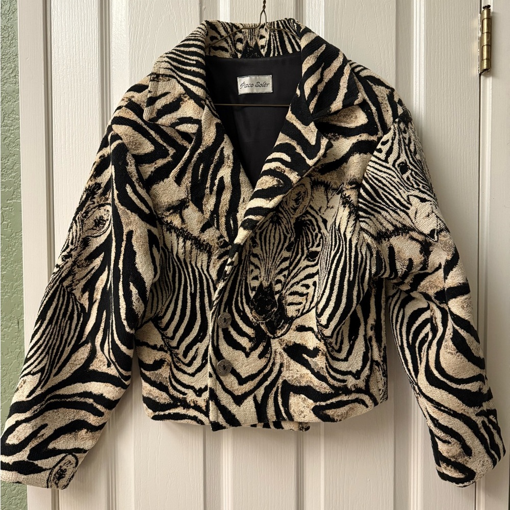 Anna Sui inspired Zebra Print Women's Jacket